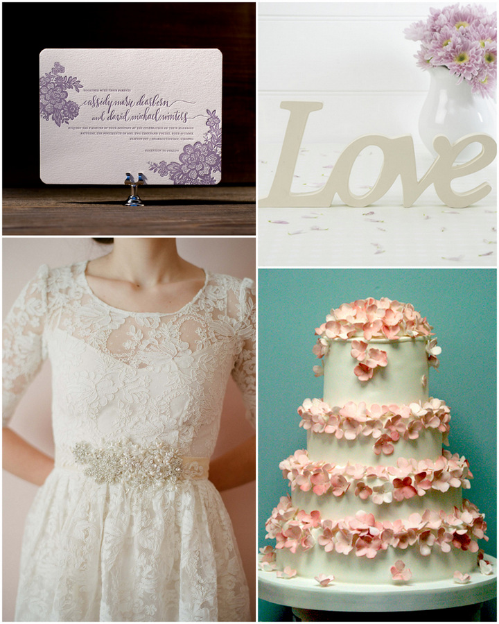 romantic wedding mood board